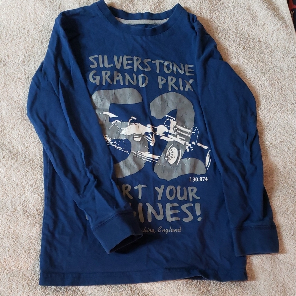 🔥4 For $20 - Silverstone Grand Prix Kids' Long Sleeve Tee - Blue